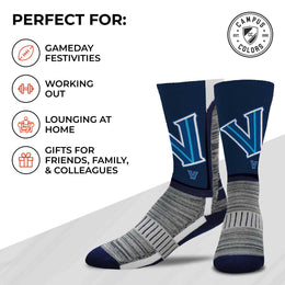 Villanova Wildcats NCAA Adult State and University Crew Socks - Navy