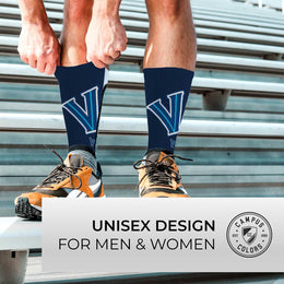 Villanova Wildcats NCAA Adult State and University Crew Socks - Navy