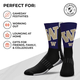 Washington Huskies NCAA Youth University Socks - Purple