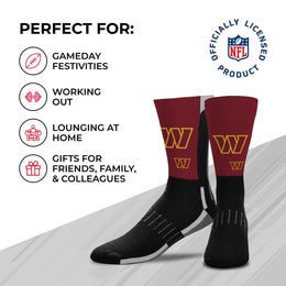 Washington Commanders NFL Youth V Curve Socks - Black