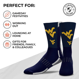 West Virginia Mountaineers NCAA Youth University Socks - Blue
