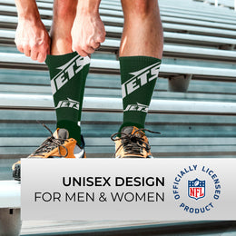 New York Jets NFL V Curve  Socks - Forest Green