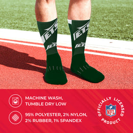 New York Jets NFL Youth V Curve Socks - Team Color