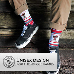 Texas Tech Red Raiders Collegiate University Striped Dress Socks - Red