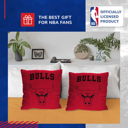Chicago Bulls NBA Decorative Basketball Throw Pillow - Red