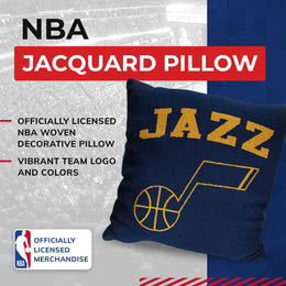Utah Jazz NBA Decorative Basketball Throw Pillow - Navy