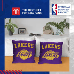 Los Angeles Lakers NBA Decorative Basketball Throw Pillow - Purple