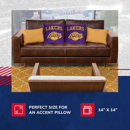 Los Angeles Lakers NBA Decorative Basketball Throw Pillow - Purple