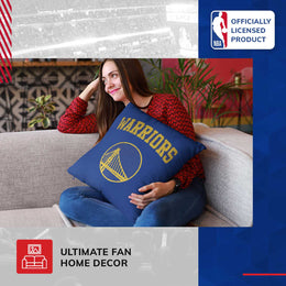 Golden State Warriors NBA Decorative Basketball Throw Pillow - Blue