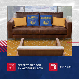 Golden State Warriors NBA Decorative Basketball Throw Pillow - Blue