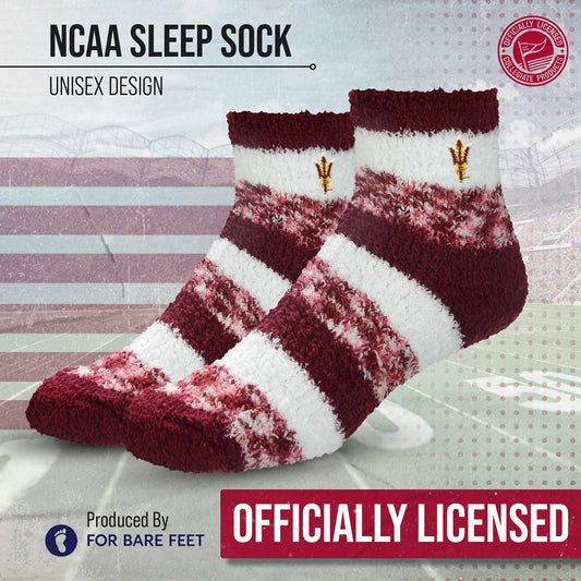 Arizona State Sun Devils NCAA Unisex Cozy Soft Sleep Socks - Maroon