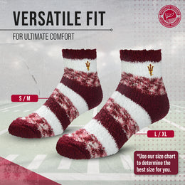 Arizona State Sun Devils NCAA Unisex Cozy Soft Sleep Socks - Maroon