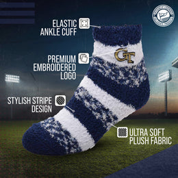 Georgia Tech Yellowjackets NCAA Unisex Cozy Soft Sleep Socks - Navy