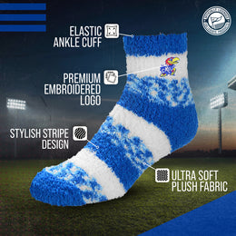 Kansas Jayhawks NCAA Unisex Cozy Soft Sleep Socks - Royal