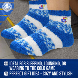 Kansas Jayhawks NCAA Unisex Cozy Soft Sleep Socks - Royal