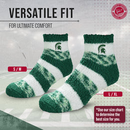 Michigan State Spartans NCAA Unisex Cozy Soft Sleep Socks - Forest Green