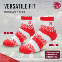 Nebraska Cornhuskers NCAA Unisex Cozy Soft Sleep Socks - Red