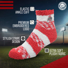 Ohio State Buckeyes NCAA Unisex Cozy Soft Sleep Socks - Red