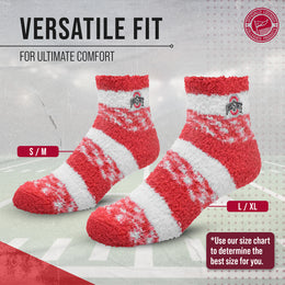 Ohio State Buckeyes NCAA Unisex Cozy Soft Sleep Socks - Red