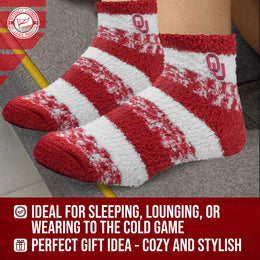 Oklahoma Sooners NCAA Unisex Cozy Soft Sleep Socks - Cardinal