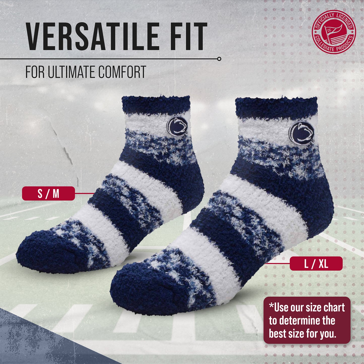 Penn State Nittany Lions NCAA Unisex Cozy Soft Sleep Socks - Navy