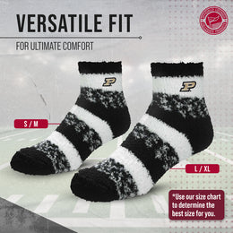 Purdue Boilermakers NCAA Unisex Cozy Soft Sleep Socks - Black