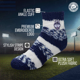 UCONN Huskies NCAA Unisex Cozy Soft Sleep Socks - Navy