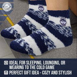UCONN Huskies NCAA Unisex Cozy Soft Sleep Socks - Navy