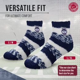 UCONN Huskies NCAA Unisex Cozy Soft Sleep Socks - Navy