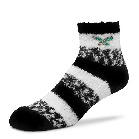 Philadelphia Eagles Women's NFL Football Cozy Soft Sleep Socks - Black