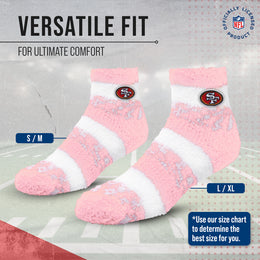 San Francisco 49ers Women's NFL Football Cozy Soft Sleep Socks - Pink