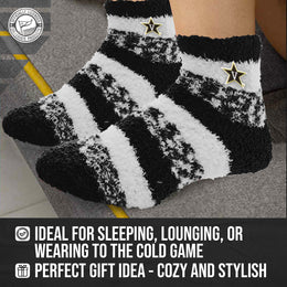 Vanderbilt Commodores NCAA Unisex Cozy Soft Sleep Socks - Black