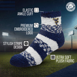 West Virginia Mountaineers NCAA Unisex Cozy Soft Sleep Socks - Navy