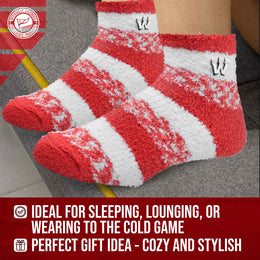 Wisconsin Badgers NCAA Unisex Cozy Soft Sleep Socks - Red