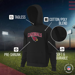 Arizona Cardinals NFL Youth Home Team Hoodie- Kids Hooded Sweatshirt - Black