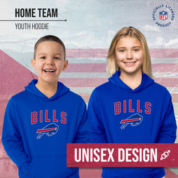 Buffalo Bills NFL Youth Home Team Hoodie- Kids Hooded Sweatshirt - Royal