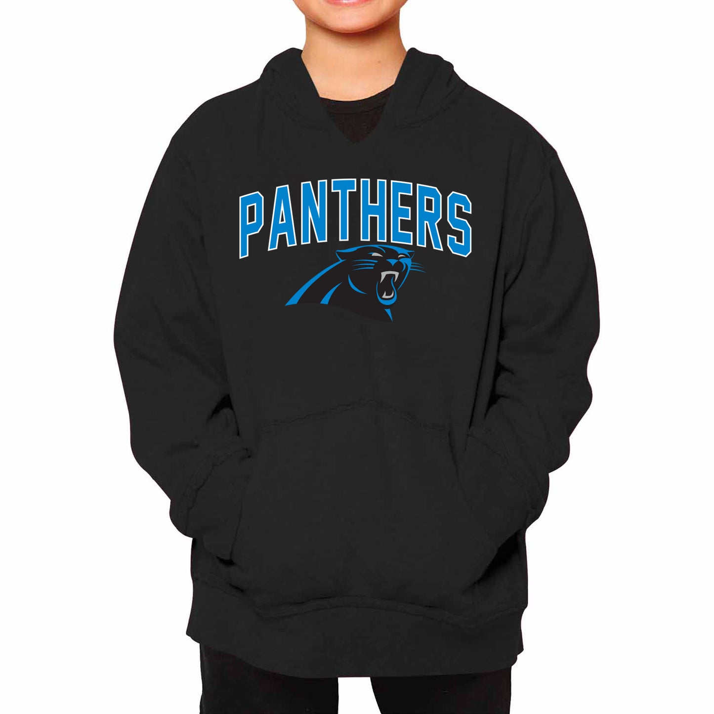 Carolina Panthers NFL Youth Home Team Hoodie- Kids Hooded Sweatshirt - Black