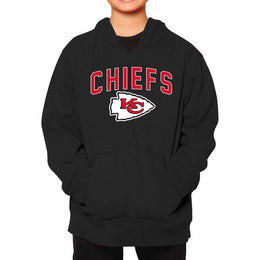 Kansas City Chiefs NFL Youth Home Team Hoodie- Kids Hooded Sweatshirt - Black