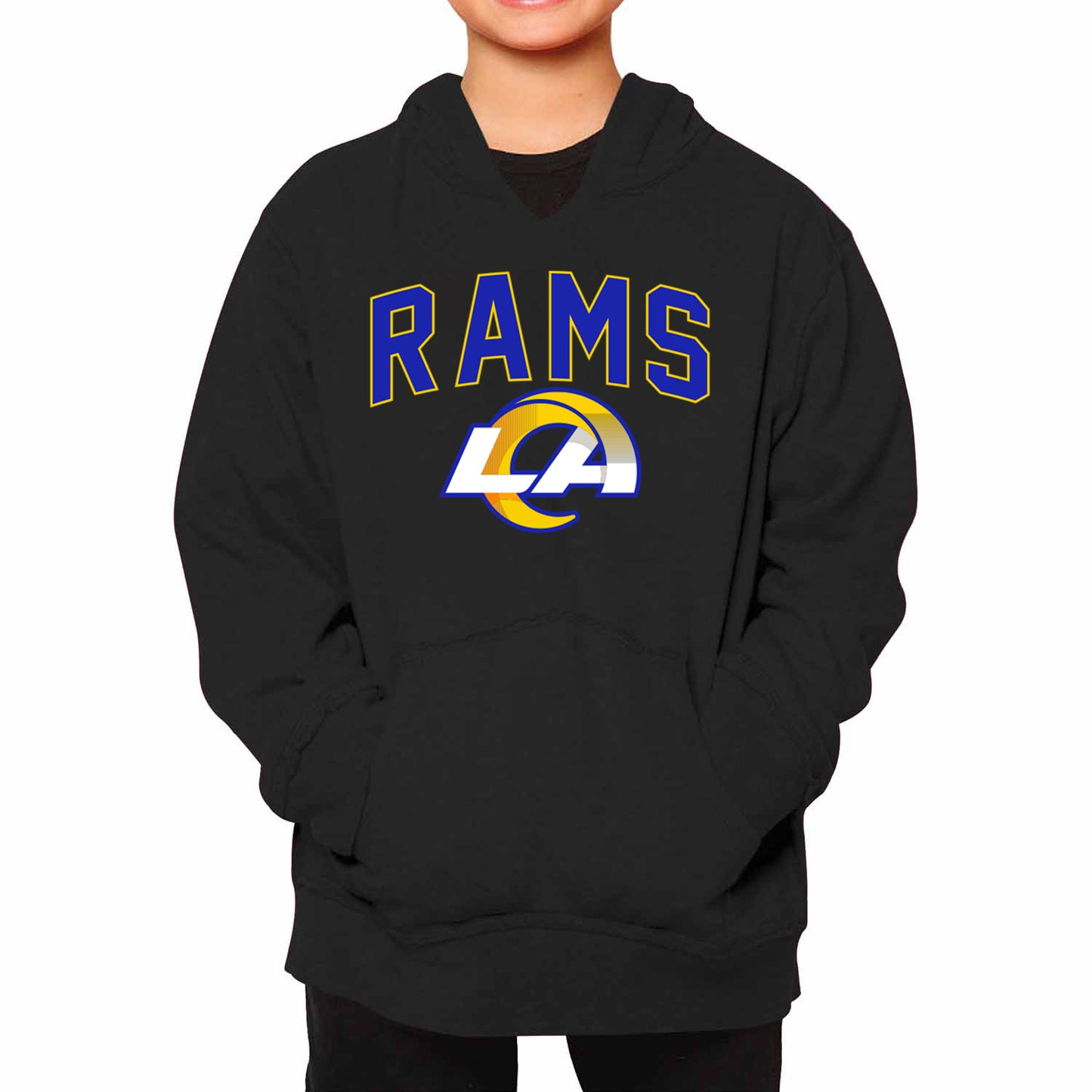 Los Angeles Rams NFL Youth Home Team Hoodie- Kids Hooded Sweatshirt - Black