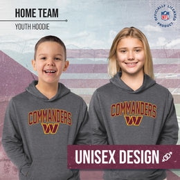 Washington Commanders NFL Youth Home Team Hoodie- Kids Hooded Sweatshirt - Sport Gray