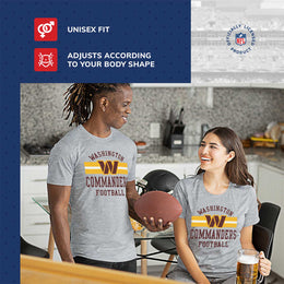 Washington Commanders NFL Adult Short Sleeve Team Stripe Tee - Sport Gray
