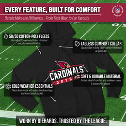 Arizona Cardinals NFL Adult True Fan Hooded Charcoal Sweatshirt - Charcoal
