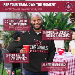 Arizona Cardinals NFL Adult True Fan Hooded Charcoal Sweatshirt - Charcoal
