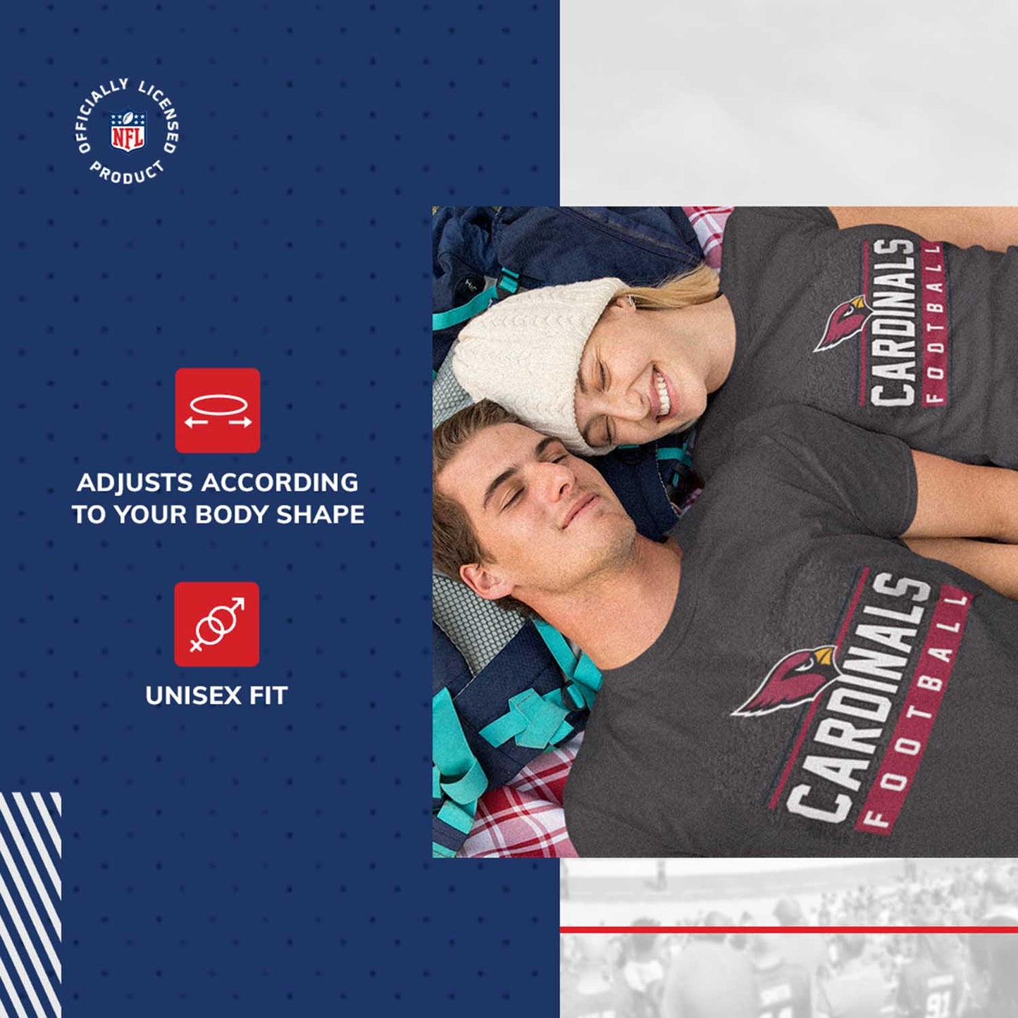 Arizona Cardinals NFL Adult MVP True Fan T-Shirt - Charcoal