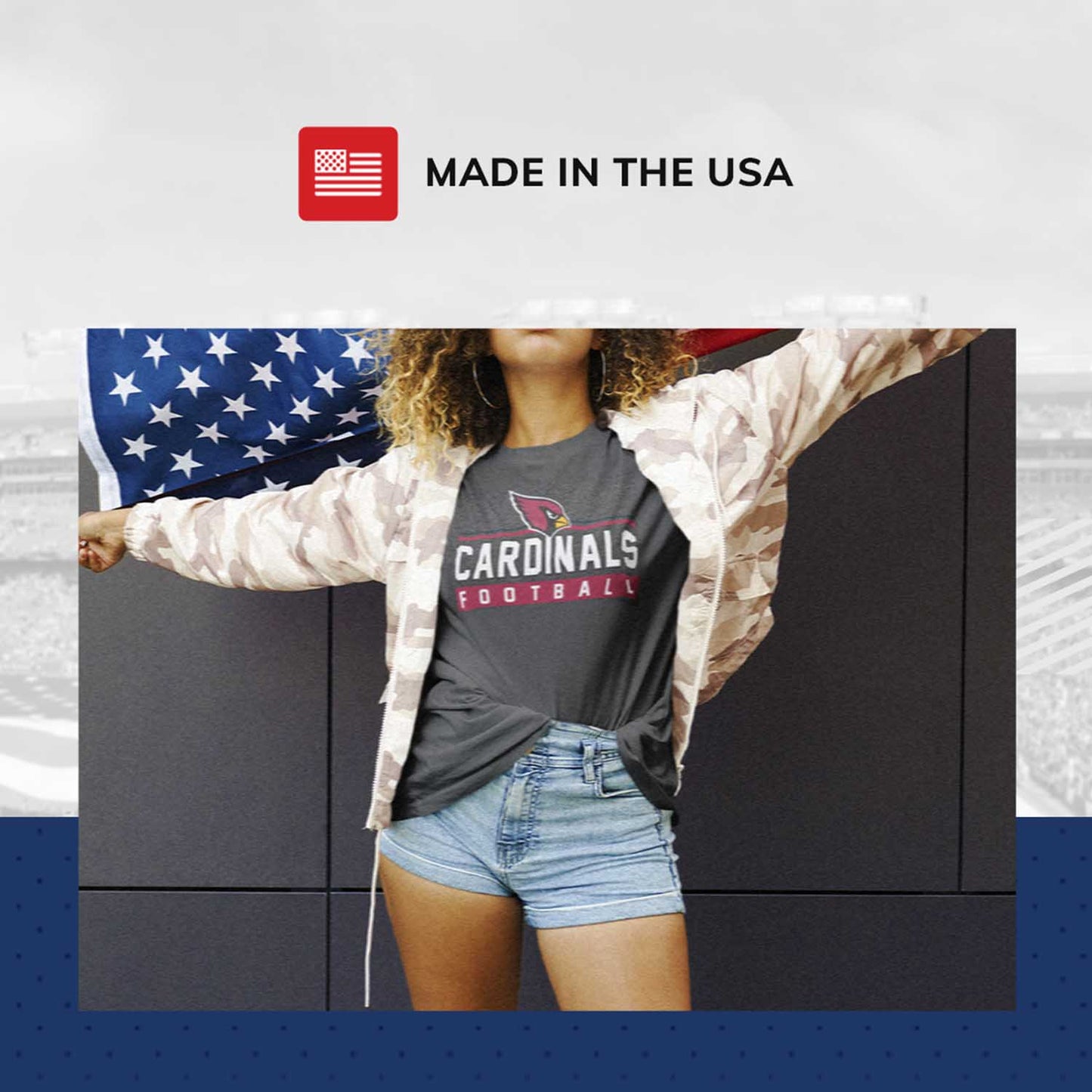 Arizona Cardinals NFL Adult MVP True Fan T-Shirt - Charcoal