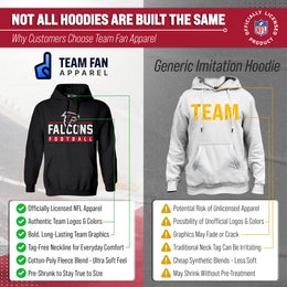 Atlanta Falcons NFL Adult True Fan Hooded Charcoal Sweatshirt - Charcoal
