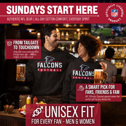 Atlanta Falcons NFL Adult True Fan Hooded Charcoal Sweatshirt - Charcoal