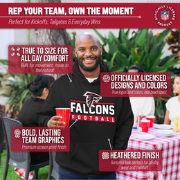 Atlanta Falcons NFL Adult True Fan Hooded Charcoal Sweatshirt - Charcoal