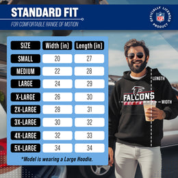 Atlanta Falcons NFL Adult True Fan Hooded Charcoal Sweatshirt - Charcoal