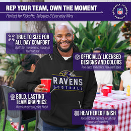 Baltimore Ravens NFL Adult True Fan Hooded Charcoal Sweatshirt - Charcoal